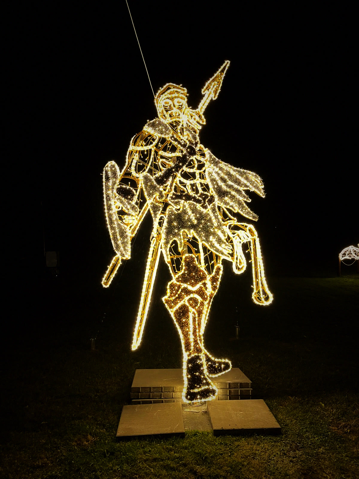 Carlingford Adventure Lights — Cú Chulainn warrior installation
